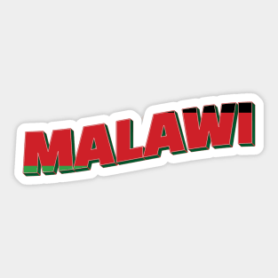 Malawi Vintage style retro souvenir Sticker